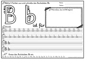 Vista previa - Hojas de trabajo - Alphabet Schreibheft Buchstabeneinführung Schreiblehrgang (Grundschrift) | Alemán - página 2