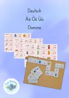 Vorschau - Spiele - Dominos zu den Umlauten ä ö ü - Deckblatt