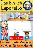 Vorschau - Arbeitsblätter - Leporello DAS BIN ICH Klasse 1-4 Ethik Sachunterricht - Deckblatt