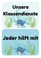 Vorschau - Bildkarten - Deine Dienste für die Walklasse | Klassendienste - Seite 1