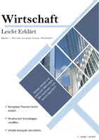 Vorschau - Arbeitsblätter - Wirtschaft Leicht Erklärt - Kapitel 1 - Wer oder was genau ist diese „Wirtschaft“? - Deckblatt