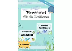 Vorschau - Bildkarten - Süße Türschilder für deine Walklasse - Deckblatt