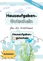 Vorschau - Bildkarten - Hausaufgabegutscheine für deine Walklasse - Deckblatt