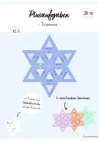 Vorschau - Spiele - Plusaufgaben Triomino / Rechendreieck ZR 10 (Mathe Klasse 1) - Deckblatt