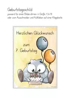 Vorschau - Bildkarten - Geburtstagsschild Geburtstagskarte Knuffies - Seite 3