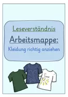 Vorschau - Fördermaterial/Inklusion - Arbeitsmappe: Leseverständnis - Kleidung anziehen 1 - Deckblatt