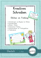 Vorschau - Arbeitsblätter - Kreatives Schreiben - Elfchen im Frühling - Deckblatt