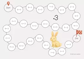 Vorschau - Stationenlernen - Einmaleins Brettspiel (3er-Reihe) - Seite 1