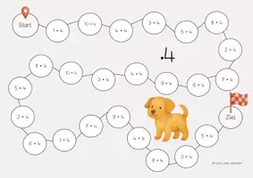 Vorschau - Stationenlernen - Einmaleins Brettspiel (4er-Reihe) - Seite 1