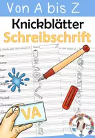 Vorschau - Arbeitsblätter - Schreibschrift VA - Vereinfachte Ausgangsschrift - Training - zweifach differenzierte Knickblätter von A bis Z - Deckblatt