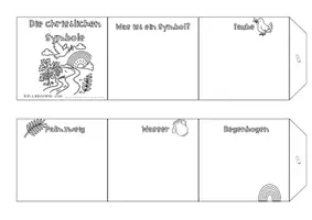 Vorschau - Spiele - Christliche Symbole: Interactive Symbole als Paare zuordnen (mit Leporello-Vorlage) - Seite 1