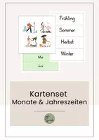 Vorschau - Präsentationen/Tafelbilder - Kartenset Monate & Jahreszeiten - Deckblatt