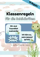 Vorschau - Bildkarten - Unsere Klassenregeln für die Schildkrötenklasse - Deckblatt