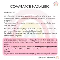 Vista previa - Tarjetas / Manipulativos - Comptatge Nadal - página 1