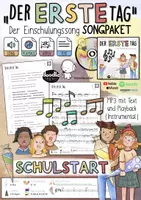 Vorschau - Arbeitsblätter - "Der erste Tag" – PAKET Der Einschulungssong | Schulstart Minimusiker - Seite 1