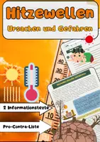 Vorschau - Arbeitsblätter - Hitzewellen: Ursachen und Gefahren - Deckblatt