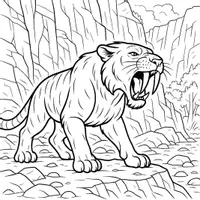 Vorschau - Mal- und Bastelvorlagen - Säbelzahntiger Ausmalbilder (50 Malvorlagen) inkl. Stundenentwurf (PDF) - Seite 3