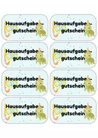 Vorschau - Bildkarten - Hausaufgabengutscheine für deine Schildkrötenklasse - Seite 1