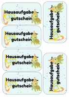 Vorschau - Bildkarten - Hausaufgabengutscheine für deine Schildkrötenklasse - Seite 2