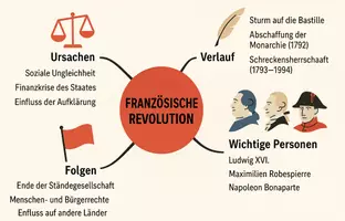 Vorschau - Arbeitsblätter - Arbeitsblatt zum Thema "Französische Revolution" + Onlineübung & MP3 + Mindmap + Infografik - Seite 1