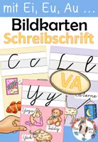 Vorschau - Präsentationen/Tafelbilder - Schreibschrift - Buchstaben - Poster / Bildkarten - Vereinfachte Ausgangsschrift - VA - Deckblatt
