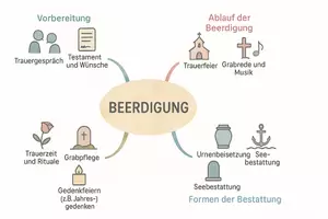 Vorschau - Arbeitsblätter - Arbeitsblatt "Beerdigung" + Onlineübung & MP3 + Mindmap + Infografik - Seite 3