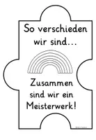 Vorschau - Arbeitsblätter - Puzzle Klassengemeinschaft - Steckbrief DAS BIN ICH - Seite 3