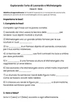 anteprima - Esercizi - Esplorando l'arte di Leonardo e Michelangelo - Scheda di lavoro - Pagina 1