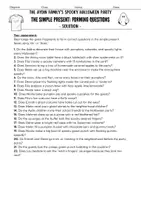 Vorschau - Arbeitsblätter - “The Aydin Family’s Spooky Halloween Party" – Simple Present: Fragen - Seite 3