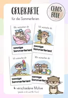 Vorschau - Anderer Materialtyp - Sommerferien Grußkarte für deine Otterklasse (Feriengruß) - Deckblatt
