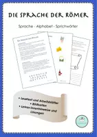 Vorschau - Arbeitsblätter - Die Sprache der Römer - Deckblatt