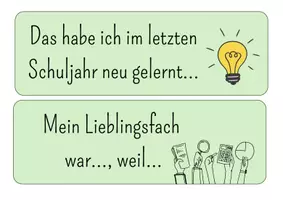 Vorschau - Bildkarten - Reflexionskarten Schuljahresende - Seite 1