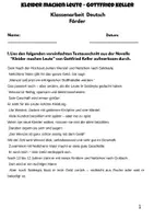 Vorschau - Fördermaterial/Inklusion - Kleider machen Leute_Klassenarbeit_inklusiv - Deckblatt