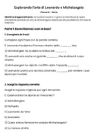 anteprima - Esercizi - Esplorando le innovazioni di Leonardo e Michelangelo - Scheda di lavoro - Pagina 1