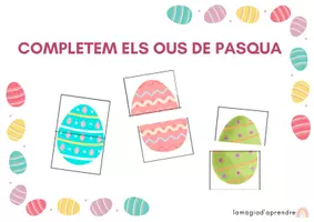Vista previa - Tarjetas / Manipulativos - Completem els ous de Pasqua - Portada