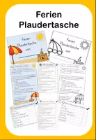 Vorschau - Arbeitsblätter - Ferienplaudertasche - Deckblatt
