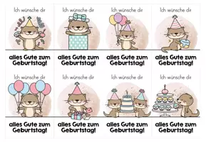 Vorschau - Anderer Materialtyp - Grußkarte zum Geburtstag (Otter-Klasse) - Seite 3