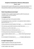 anteprima - Esercizi - Scoprire l´Umanesimo - Petrarca e Boccaccio - Pagina 1