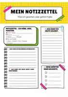 Vorschau - Arbeitsblätter - Mein Notizzettel – Notizen machen leicht gemacht! (Vorlage, ab 3. Klasse) - Deckblatt