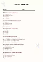 anteprima - Quiz - Quiz sull´Umanesimo - Pagina 1