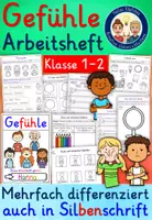 Vorschau - Unterrichtsreihen - Meine Gefühle Klasse 1 und 2 ARBEITSHEFT differenziert - Deckblatt