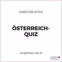 Vorschau - Quiz - Österreichquiz | kulturreflexives Lernen | A1 - Deckblatt