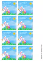 Vorschau - Mal- und Bastelvorlagen - Osterferiengruß für Schulkinder - Schokolade - Seite 1