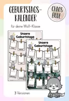 Vorschau - Anderer Materialtyp - Geburtstagskalender für deine Wolfklasse - Deckblatt