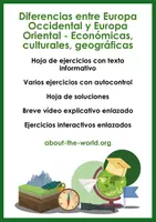 Vista previa - Hojas de trabajo - Diferencias entre Europa Occidental y Europa Oriental - Económicas, culturales, geográficas - Portada