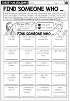 Vorschau - Arbeitsblätter - CHRISTMAS HOLIDAYS - Find someone who ... (Bingo) - Seite 3