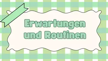 Vorschau - Anderer Materialtyp - Erwartungen und Routinen - Präsentation - Deckblatt