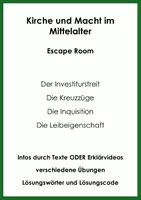 Vorschau - Spiele - Kirche und Macht im Mittelalter (Escape Room) - Deckblatt