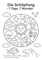 Vorschau - Arbeitsblätter - Materialpaket: 21 kindgerechte Ausmalbilder für Religion - Seite 2