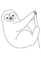 Vorschau - Mal- und Bastelvorlagen - Ausmalbilder & Prickelbilder PAKET Thema Faultiere - Grundschule - Bastelvorlagen - Seite 3